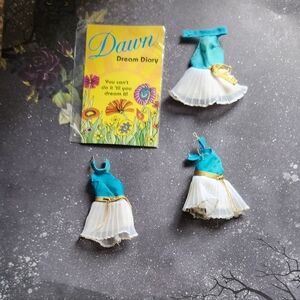 DAWN 9 Piece Clothing Lot Needs Some TLC Scarf Dresses Purse Booklets